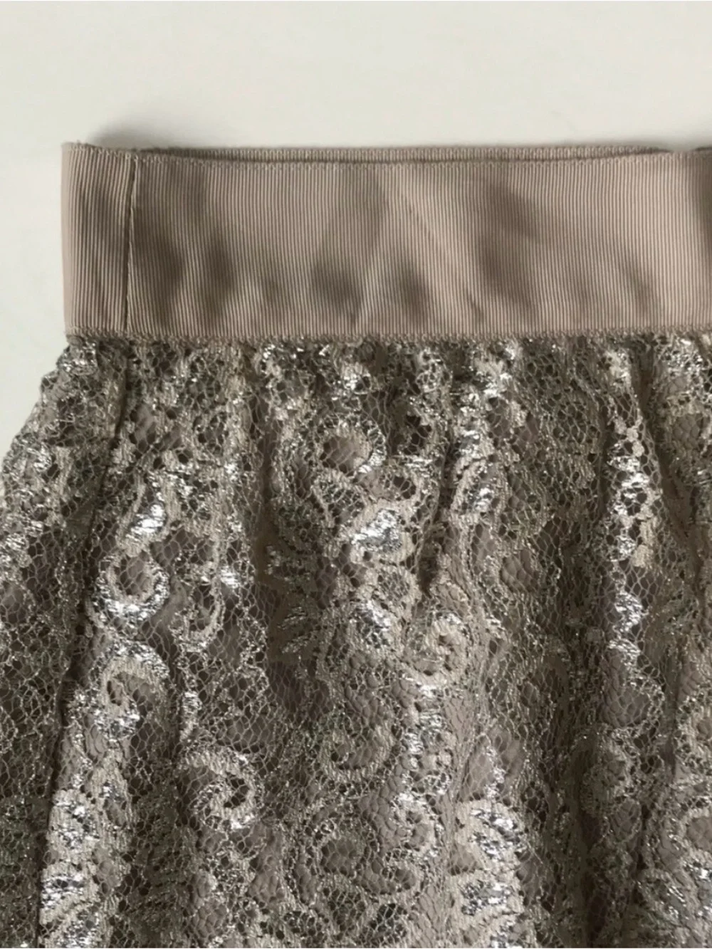 J.Crew “Sparkler” Metallic Lace Holida Mini Skirt